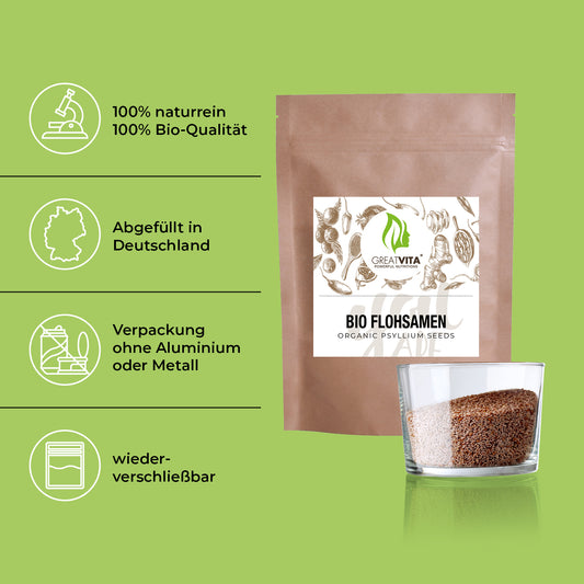 Cáscara de psyllium ecológica - 99,9 % pura