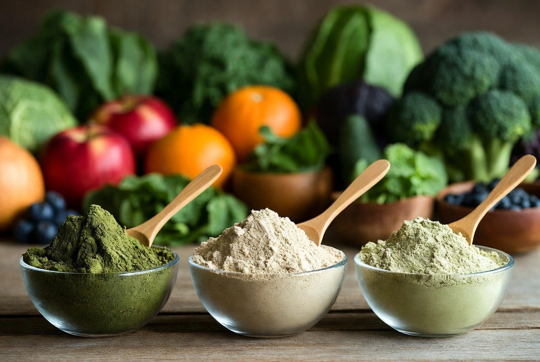 Pflanzenpulver vs. frische Lebensmittel