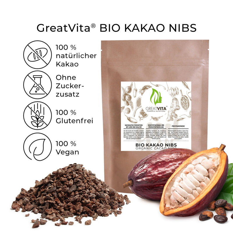 Nibs de cacao ecológico – crudos y sin aditivos
