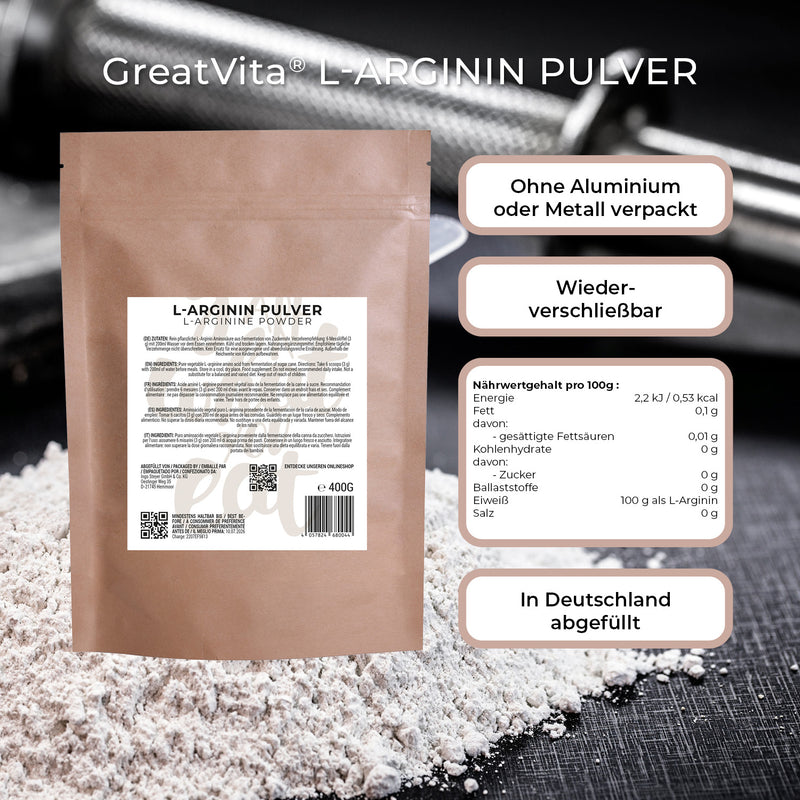 L-Arginina Base in Polvere 400 g