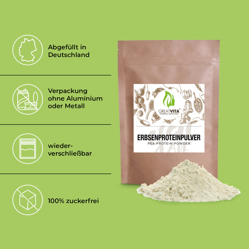 Proteína de guisante en polvo – aislado con un 82 % de proteína