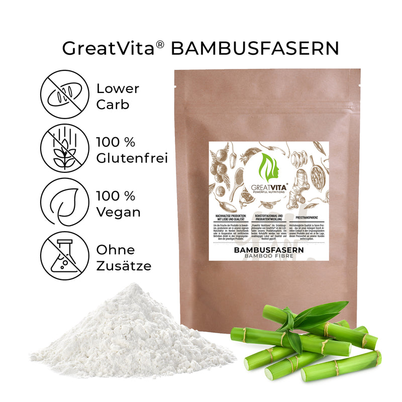 Fibras de bambú - veganas y sin gluten