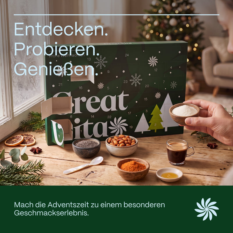 Food-Fitness Adventskalender 2026 - Protein Highlights