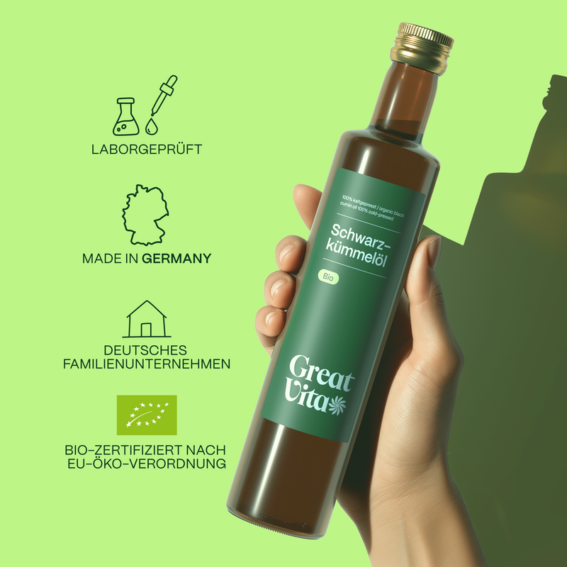 Olio di semi di cumino nero biologico 500 ml – spremuto a freddo e filtrato